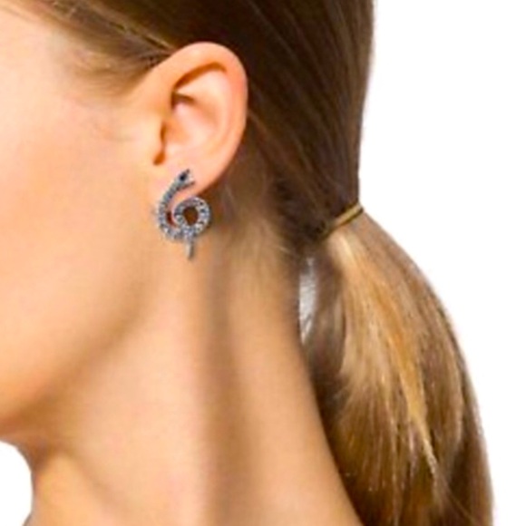 New Alexis Bittar Crystal Serpent Crawler Earrings - Picture 7 of 8